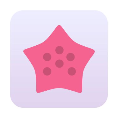 denizyıldızı düz ikon vektör çizimi 