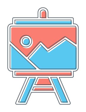 düz boyama simgesi, vektör illüstrasyon tasarımı