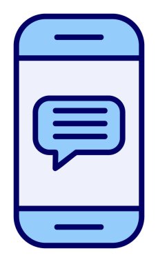 Sohbet ikonu vektör çizimi. Telefon İletisi                          