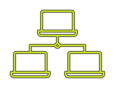 Basit ağ simgesi, vektör illüstrasyonu