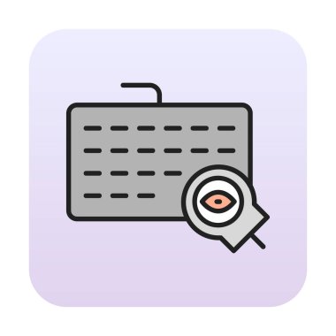 Tuş kaydedici ağ simgesi, vektör illüstrasyonu 