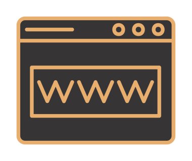 tarayıcı web sayfası simgesi, vektör illüstrasyonu 