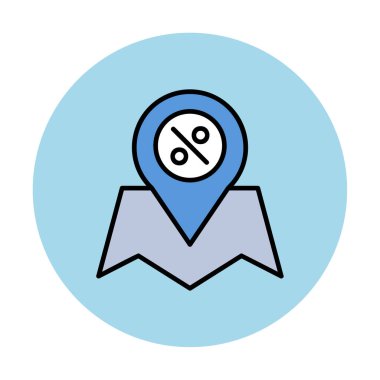 konum pin simgesi, vektör illüstrasyonu basit tasarım