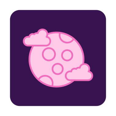 Dolunay düz ikonu. vektör illüstrasyonu 