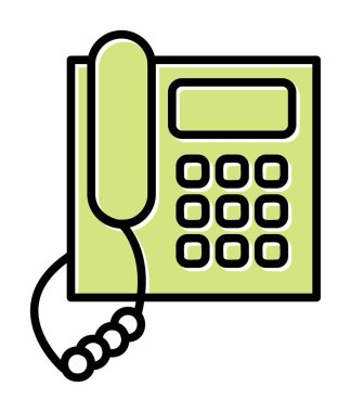 eski telefon vektör çizimi tasarımı