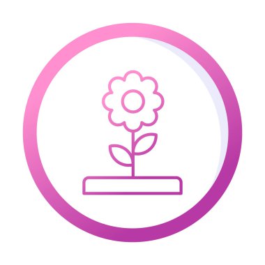  düz çiçek vektör illüstrasyonu   