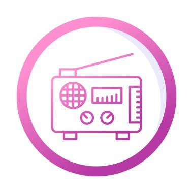 radyo ikonu. özet çizim vektör tasarımı