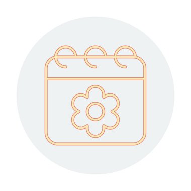 Sakura tarih simgesi, vektör çizimi 