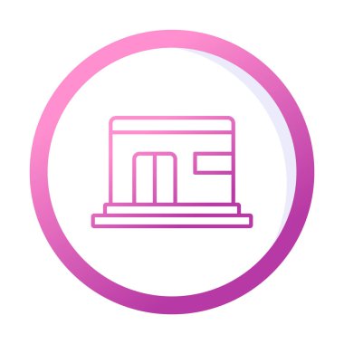 Sığınak düz ikon vektör çizimi