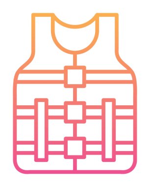Modern Life Vest simge tasarımının vektör çizimi                     
