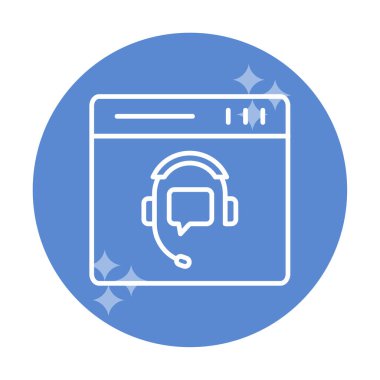 Modern Çevrimiçi Online Destekleyici element tasarımının vektör illüstrasyonu                            