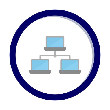 Basit ağ simgesi, vektör illüstrasyonu