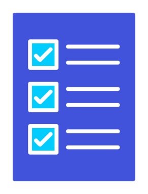 Kontrol Listesi web simgesi, vektör illüstrasyonu 