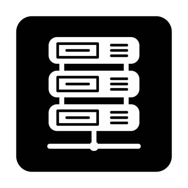 Veri sunucu simgesinin vektör illüstrasyonu 