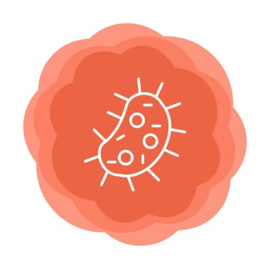 düz basit Amoeba simge vektör illüstrasyon tasarımı