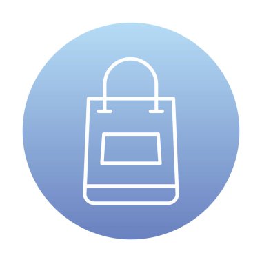 Alışveriş poşeti simgesi, vektör illüstrasyonu basit tasarım