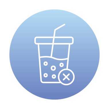 Basit, alkolsüz içecek simgesi, vektör illüstrasyonu