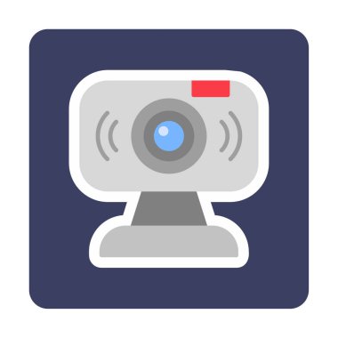 Web kamerası. Web simgesi basit illüstrasyon                   