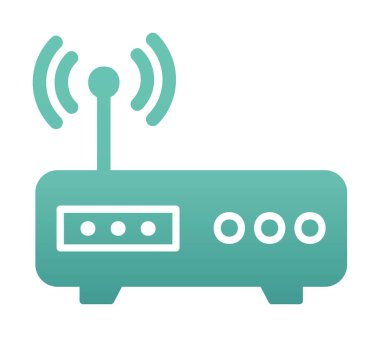 Basit Modem simgesi vektör illüstrasyonu