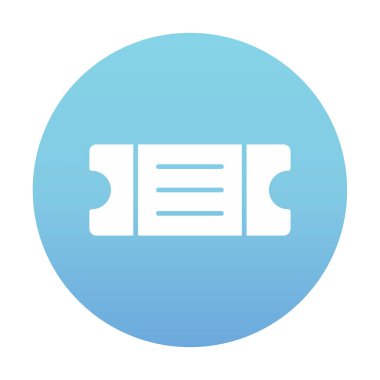 bilet simgesi, vektör illüstrasyonu basit tasarım