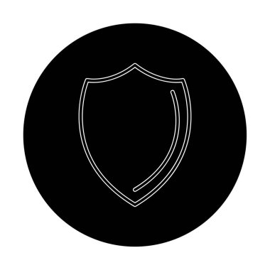 Kalkan yassı ikon vektör çizimi