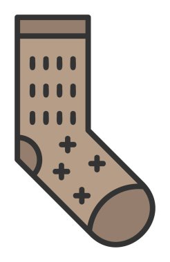 Sock web simgesi, vektör illüstrasyonu 