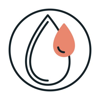 su damlası ağ simgesi, vektör illüstrasyonu 