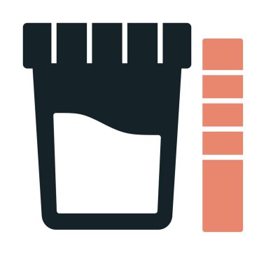 İdrar Test Ağı simgesi, vektör illüstrasyonu