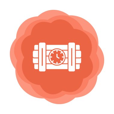 Zaman bombası ikonu vektör illüstrasyonu.