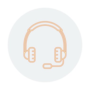 kulaklıklar düz simge, vektör illüstrasyonu