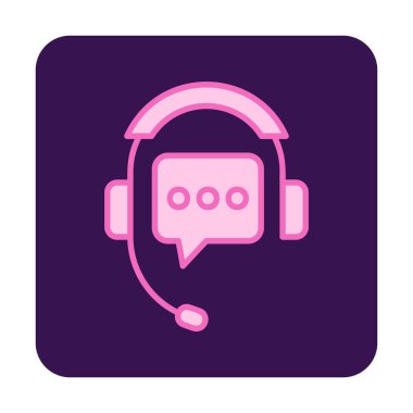 Basit Destek Hizmetleri simgesi, vektör illüstrasyonu