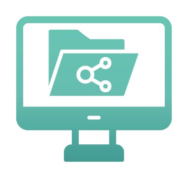 Basit Dosya Paylaşımı simgesi, vektör illüstrasyonu