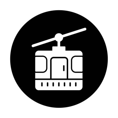 Modern Cable Car Cabin simgesinin vektör çizimi                   