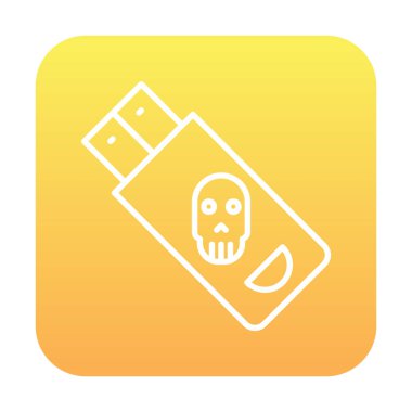 Basit düz tehlike işareti, hacklenmiş USB 'nin sağlam tasarımı.