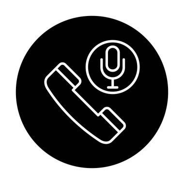 Basit Arama Kaydı simgesi, vektör illüstrasyonu