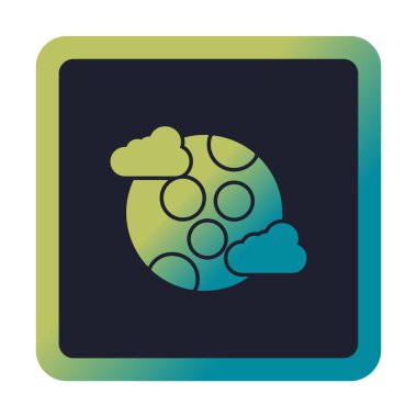 Dolunay düz ikonu. vektör illüstrasyonu 