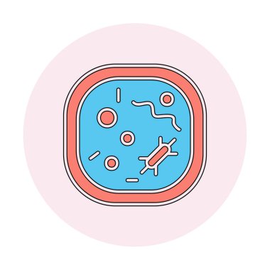 Hücre simgesi, vektör illüstrasyonu