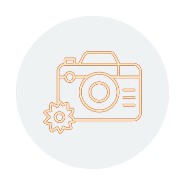 fotoğraf makinesi ikon vektör illüstrasyonu                      