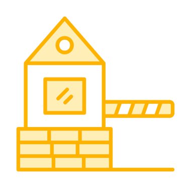 Askeri Bariyer simgesinin vektör çizimi 