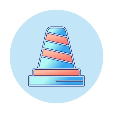 Trafik konisi vektör resimleme tasarımı