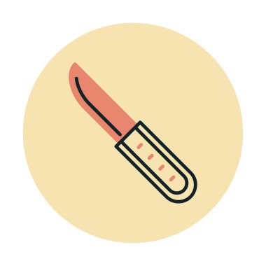 Beyaz arka plan üzerinde izole bıçak simge vektör  