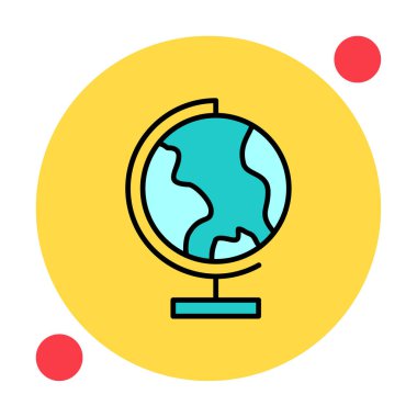 dünya ikonu vektör illüstrasyon tasarımı