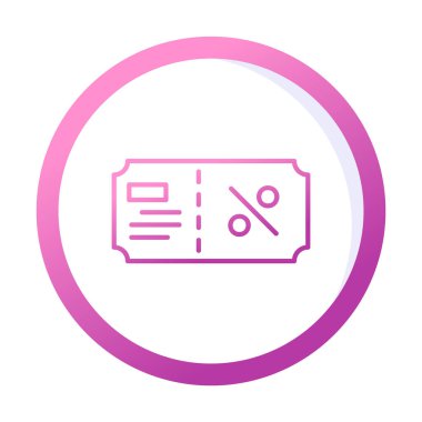 Hediye çeki web simgesi, vektör illüstrasyonu 