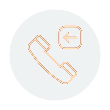 düz Gelen Arama Simgesi Vektör Çizimi Tasarımı