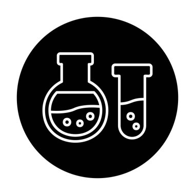 Matara ikonu. Laboratuvar ekipmanları. vektör illüstrasyonu.                     