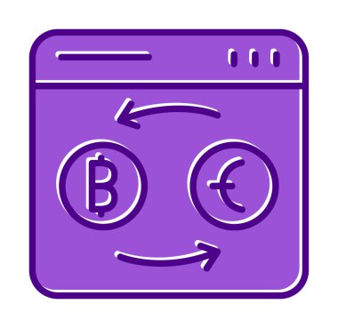 döviz kuru web sitesi vektör simgesi