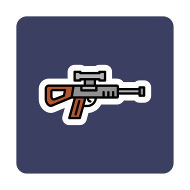 Keskin nişancı silahı ikonu vektör çizimi