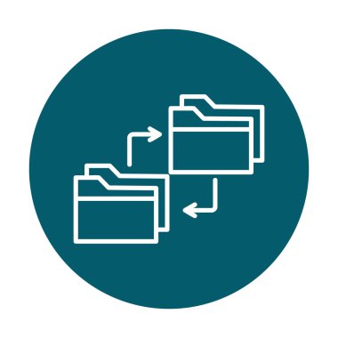 Basit Veri Kopyalama simgesi, vektör illüstrasyonu