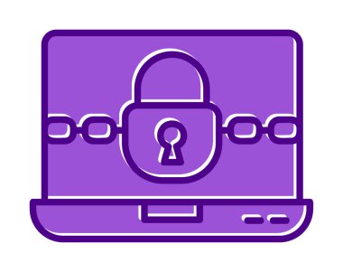 düz Ransomware bilgisayar vektör çizimi tasarımı