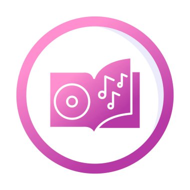 Basit Ses Kitabı simgesi, vektör illüstrasyonu